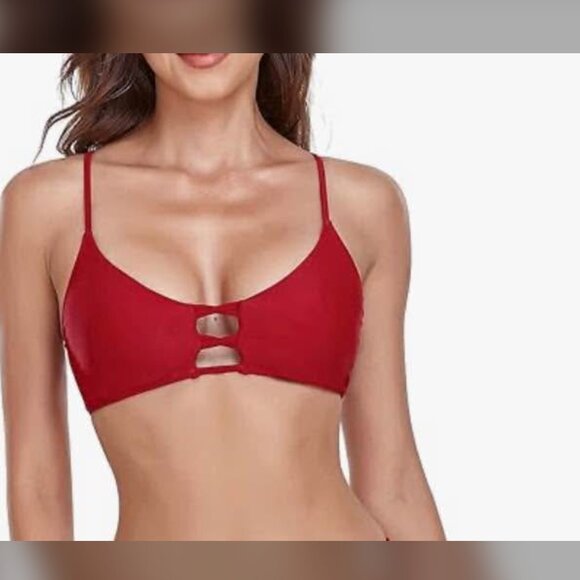 Relleciga Bikini Top Red Size L NWT - Picture 2 of 2